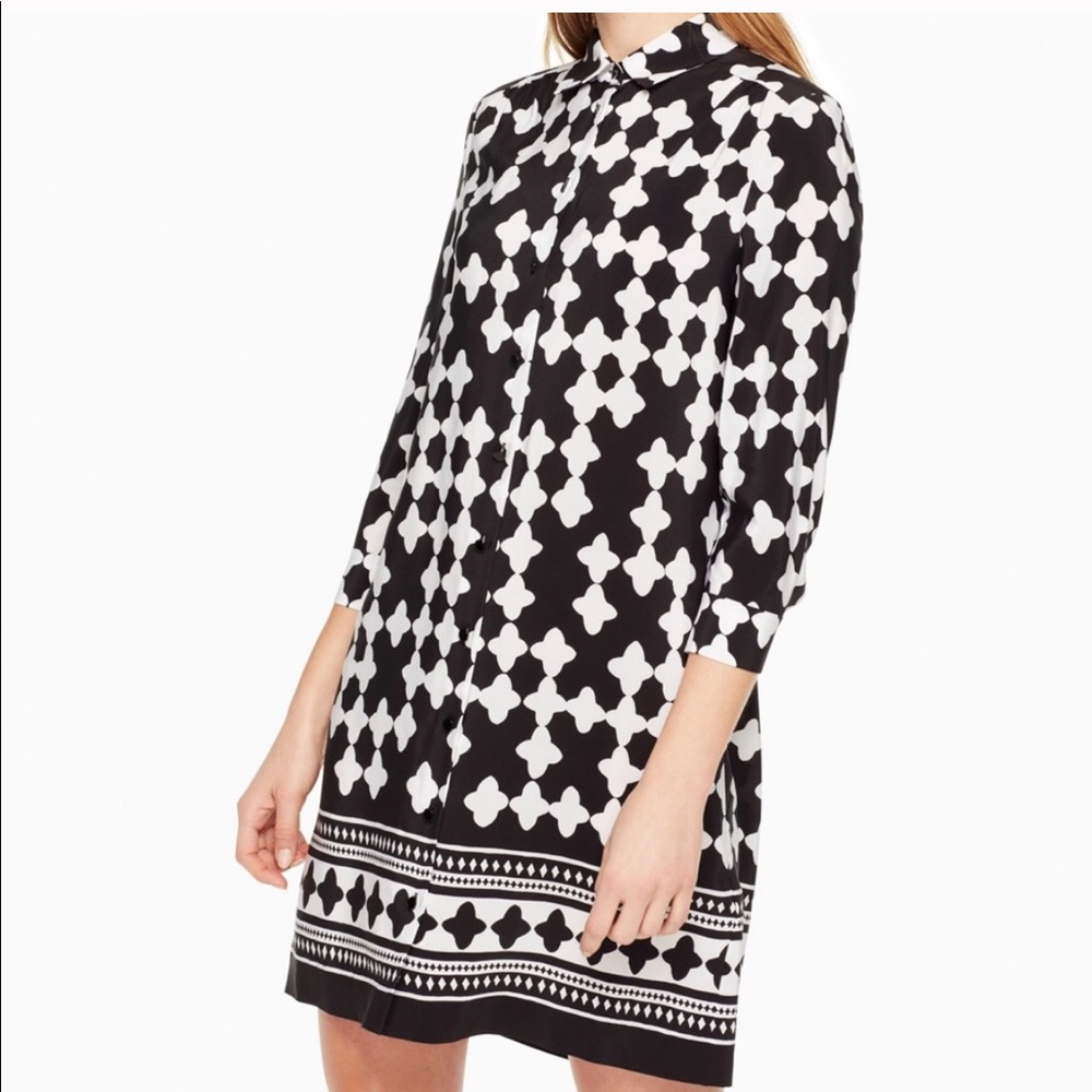 Kate Spade Lantern Silk Shirtdress Belted or None
